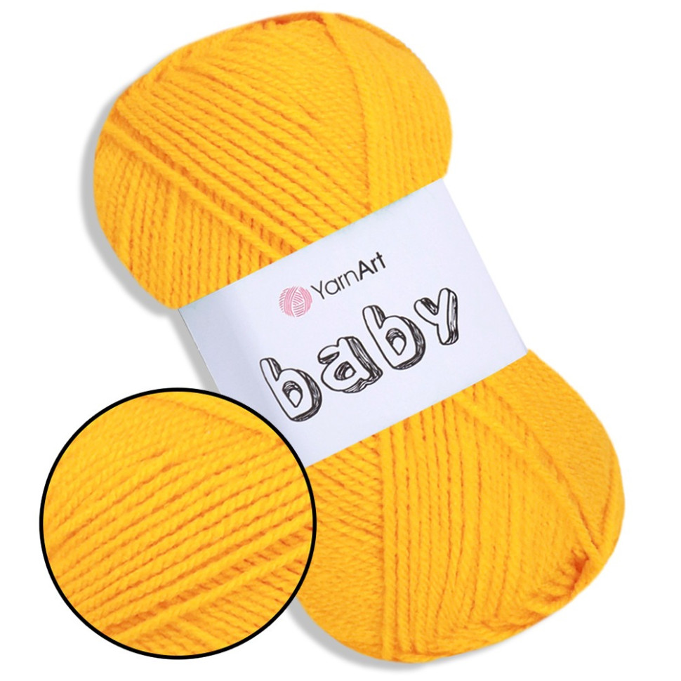 Пряжа для игрушек Baby YA150-50 акрил, 50 грамм, 150 м, в ассортименте опт, дропшиппинг