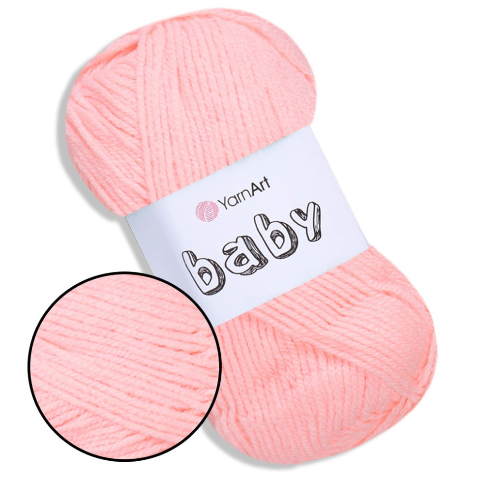 Пряжа для игрушек Baby YA150-50 акрил, 50 грамм, 150 м, в ассортименте опт, дропшиппинг