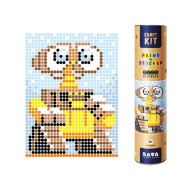 Картина по номерам стикерами в тубусе "Робот желтый" (WALL-E), 1200 стикеров 1883, 33х48 см        