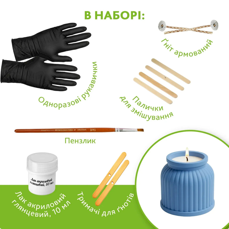Набор для изготовления фигурного подсвечника со свечой и крышкой GP-002 из гипса опт, дропшиппинг