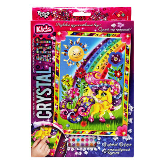 Набор креативного творчества "Crystal art Kids" Пони CArt-01-07, 9 цветов, 6 форм
