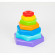 Игрушка развивающая "Пирамидка-радуга" 39363, 6 деталей + платформа опт, дропшиппинг