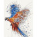 Картина за номерами без підрамника "Папуга в польоті" Art Craft  11513-ACNF 40х50 см - гурт(опт), дропшиппінг 