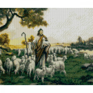 Алмазная мозаика "Пастырь Божий" Strateg HX161 30х40 см
