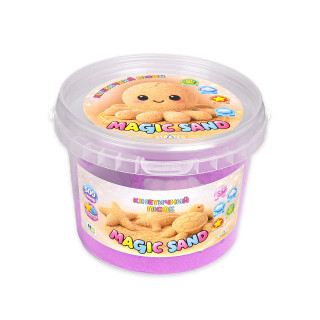 Кинетический песок Magic Sand 31196 фиолетовый 500 гр, формочки 4 шт