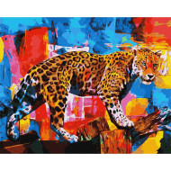 Картина по номерам "Яркий леопард" Идейка KHO4338 40х50 см