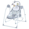 Качели детские ME 1076 Gray Mint Feathes 5-ти точечные ремни безопасности опт, дропшиппинг