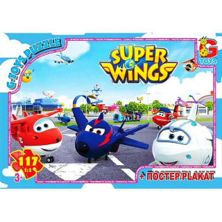 Детский пазл "Супер крылья" UW230 серия "Super wings", 117 элементов