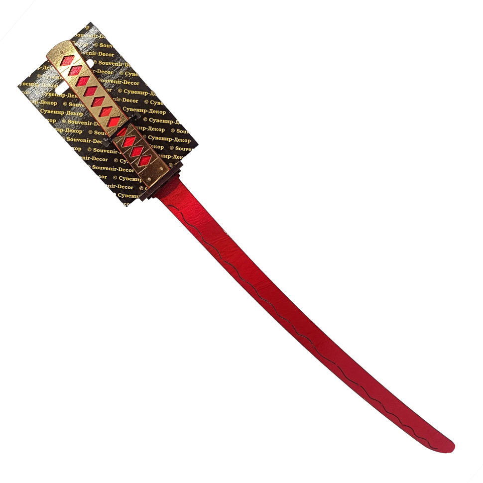 Деревянный сувенирный меч «КАТАНА мини RED» KT45-R опт, дропшиппинг