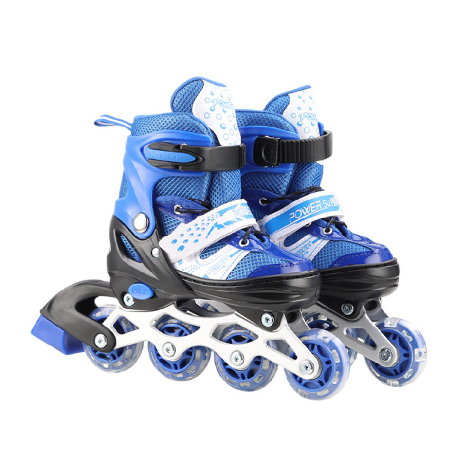 Роликові ковзани RL2503(Blue) колеса PVC, розмір L (38-41), зі світлом - гурт(опт), дропшиппінг