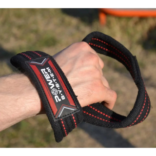 Лямки для тяги "Figure 8" Power System 3405RD-5 Black/Red, L/XL