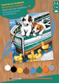 Картина за номерами Sequin Art Puppies and Ducks SA1332 для дітей