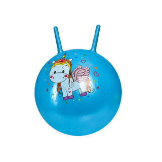 Детский мяч для фитнеса MS 3397(Blue) с рожками 55 см, 400 г
