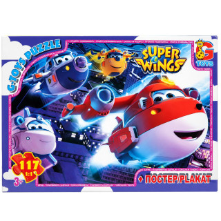 Детский пазл "Супер крылья" UW238 серия "Super wings", 117 элементов
