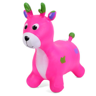 Детская игрушка-прыгун "Олененок" MS 3259(Pink) резина, до 20 кг