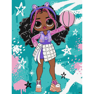 Картина по номерам "Tweens LOL Skate Dance Hoops Cutie" KHO1211, 30х40 см
