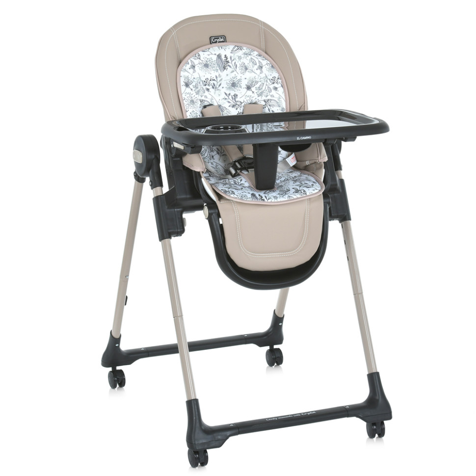 Стілець для годування ME 1037-B CRYSTAL Beige до 15 кг - гурт(опт), дропшиппінг 
