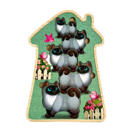 Настольная игра-сортер "Веселые котики" Ubumblebees (ПСФ066) PSF066 больше-меньше