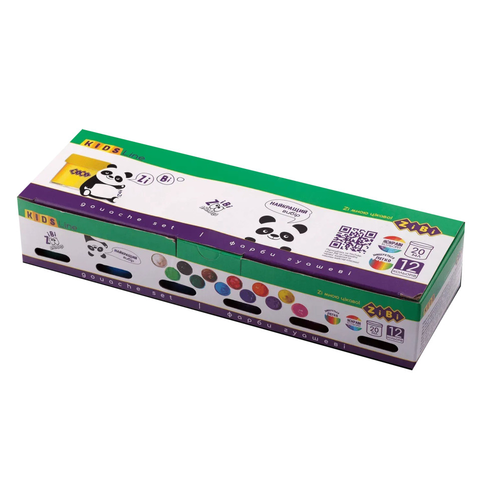 Дитячі гуашеві фарби KIDS Line CLASSIC ZB.6604, 12 кольорів по 20 мл - гурт(опт), дропшиппінг 