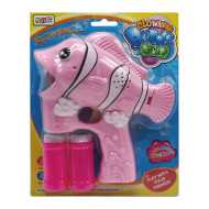 Детский генератор мыльных пузырей "Рыба-клоун" S680-8(Pink) со светом и музыкой