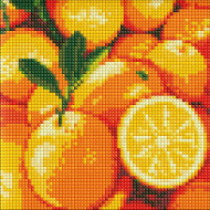 Алмазная мозаика без подрамника "Сочный апельсин" AMC7707 20х20 см