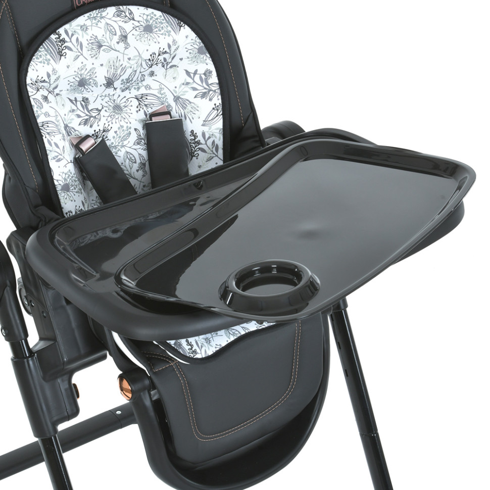Стілець для годування ME 1037-B CRYSTAL Black Gold до 15 кг - гурт(опт), дропшиппінг 