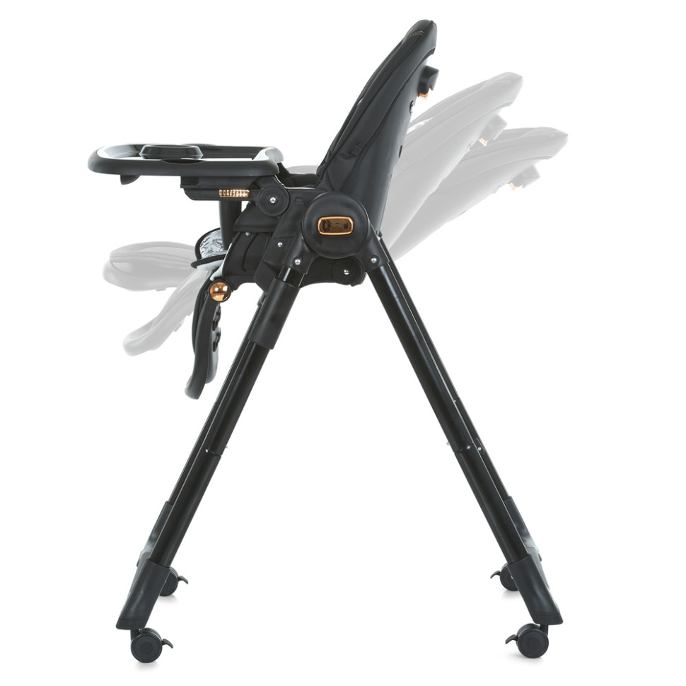 Стілець для годування ME 1037-B CRYSTAL Black Gold до 15 кг - гурт(опт), дропшиппінг 