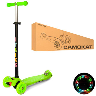 Детский самокат iTrike JR 3-003-G MAXI светящиеся колеса