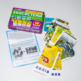 Набор тематических карточек "Экосистемы" 13169003 для детей 4-6 лет