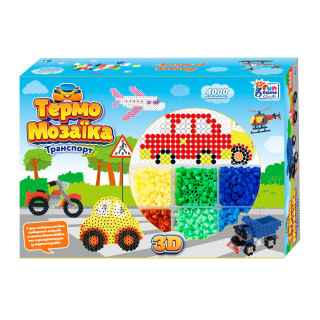 Детская термомозаика "Транспорт" 4FUN Game Club 40057T 4000 бусин, 3 основания