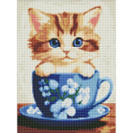 Алмазная мозаика "Озорной котенок"©art_selena_ua AMO7782, 30х40см