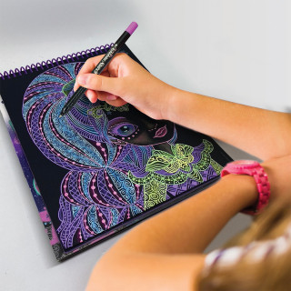 Набор для творчества Скетчбук: Эклипсия, черные листы Nebulous Stars 11121, 8 ручек