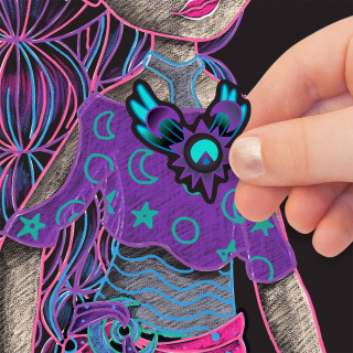 Набор для творчества Скетчбук: Эклипсия, черные листы Nebulous Stars 11121, 8 ручек