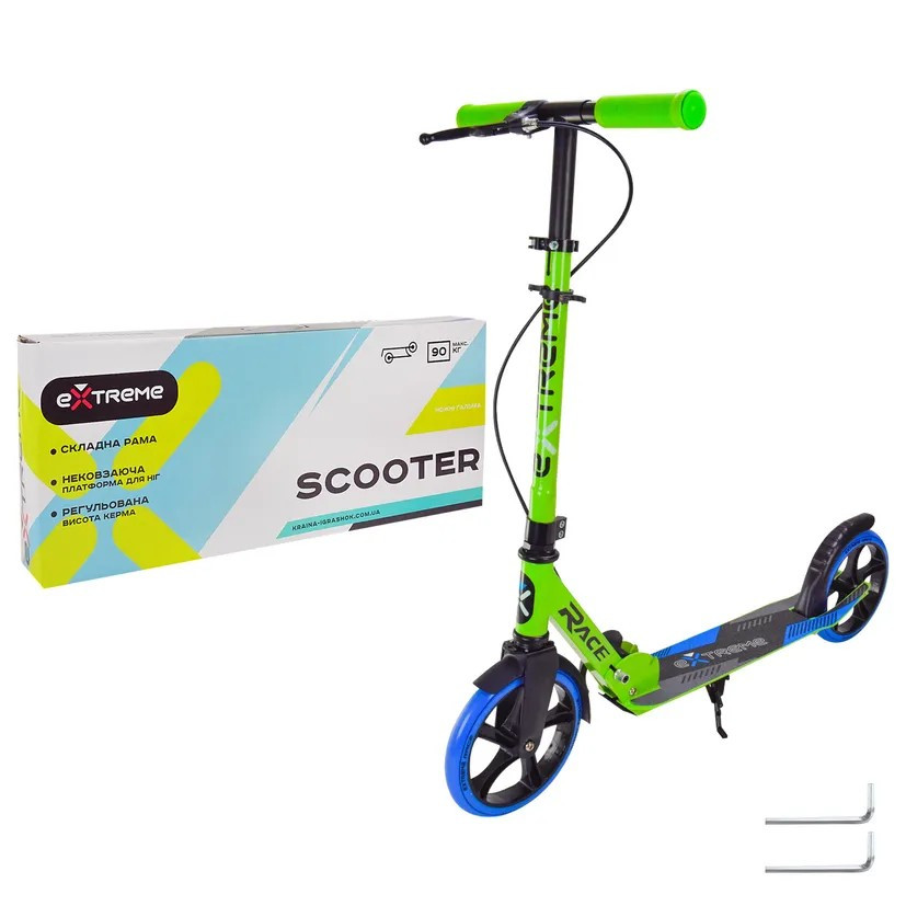 Самокат городской 2-х колесный Scooter Extreme SK2436 синий опт, дропшиппинг