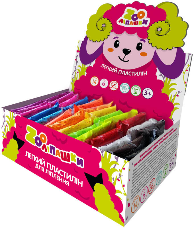 Пластилін легкий ZOOлипашки шоу-бокс 