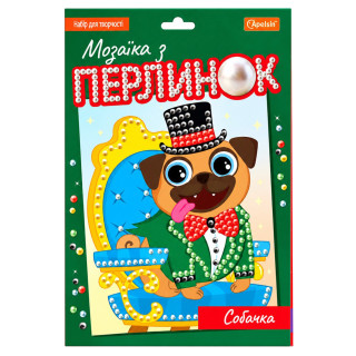 Детский набор для творчества "Мозаика из жемчуга собачка" НТ-38-06
