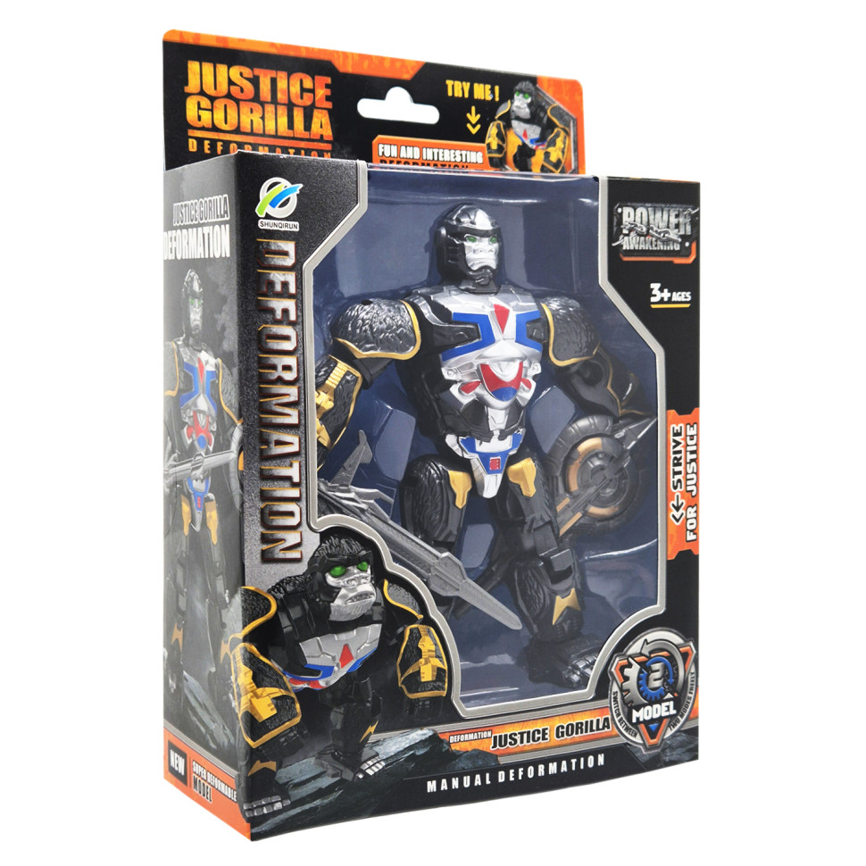 Дитячий робот-трансформер Justice Gorilla 168-85(Black) робот-горила - гурт(опт), дропшиппінг