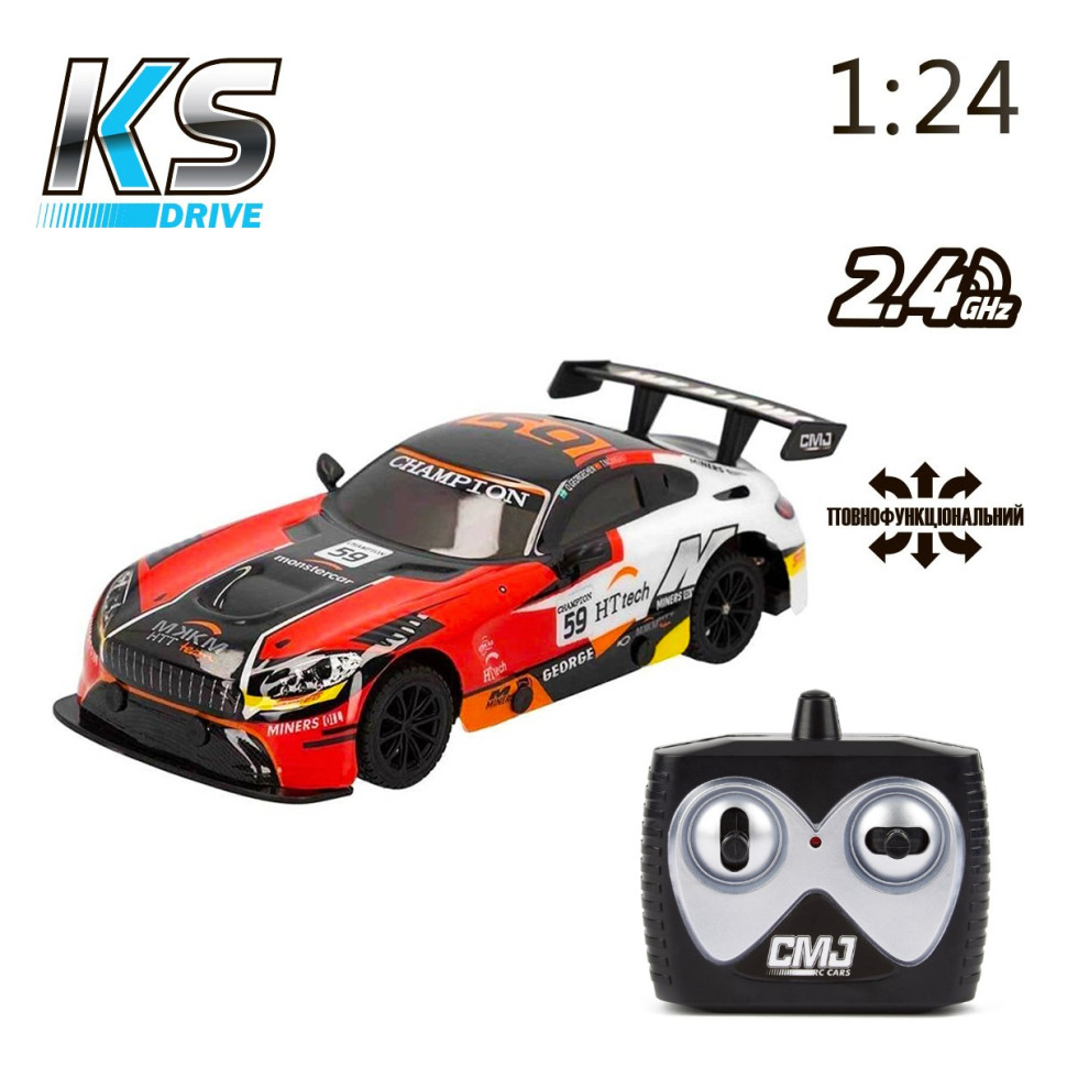 Автомобиль на радиоуправлении KS Drive 16599OB 1:24, 2.4 ГГц (Ghz), красный опт, дропшиппинг