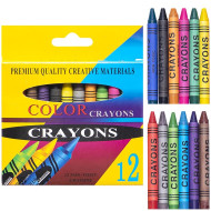 Воскові олівці 12 кольорів CRAYONS 2688A