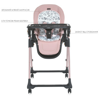 Стілець для годування ME 1037-B CRYSTAL Rose Gold до 15 кг