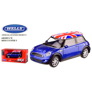 Машина металлическая MINI COOPER S "WELLY" 44010EF-CW масштаб 1:43