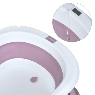Ванночка детская "PLUS" ME 1151 PLUS Lilac, с термометром, вкладыш, силикон, складная