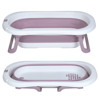 Ванночка детская "PLUS" ME 1151 PLUS Lilac, с термометром, вкладыш, силикон, складная