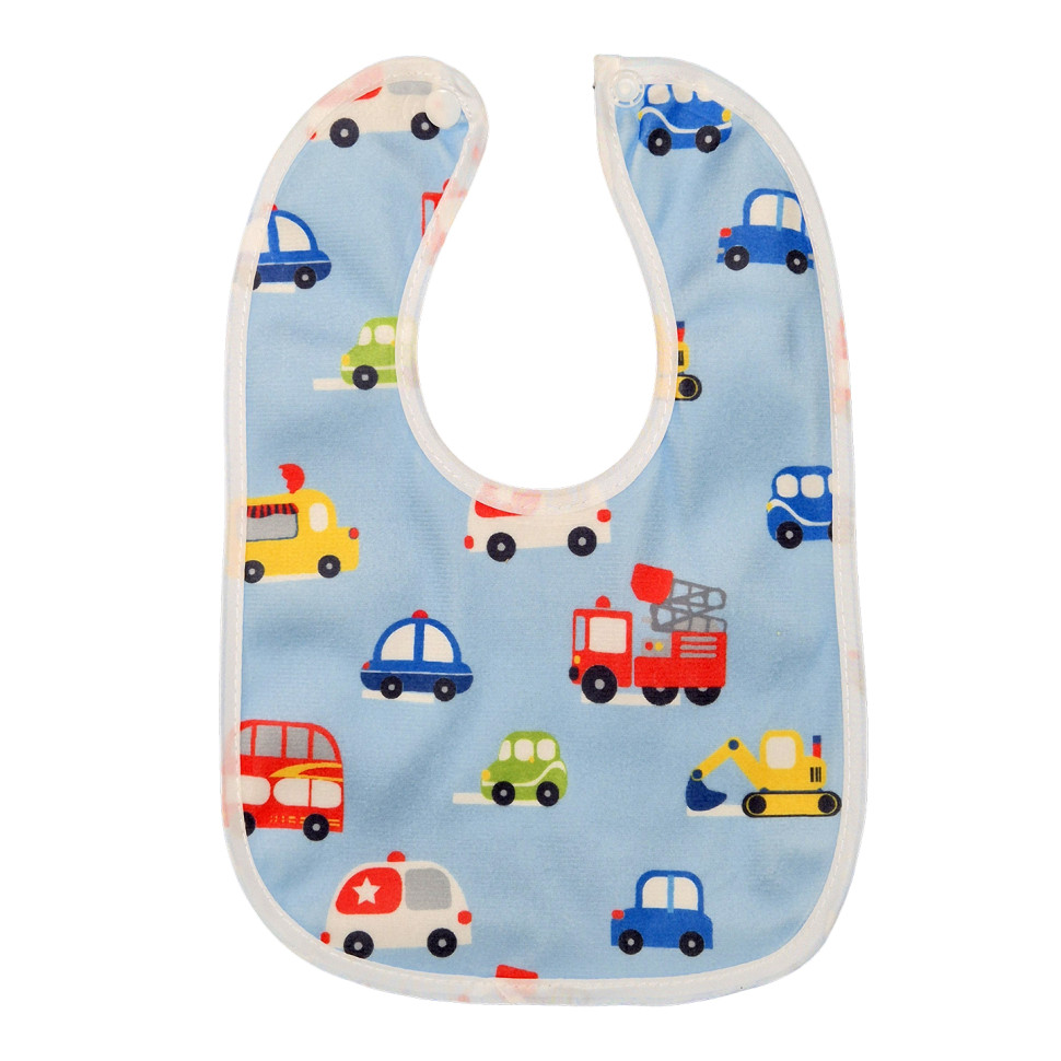 Дитячий слинявчик тканинний MGZ-0600(Blue) на кнопці - гурт(опт), дропшиппінг