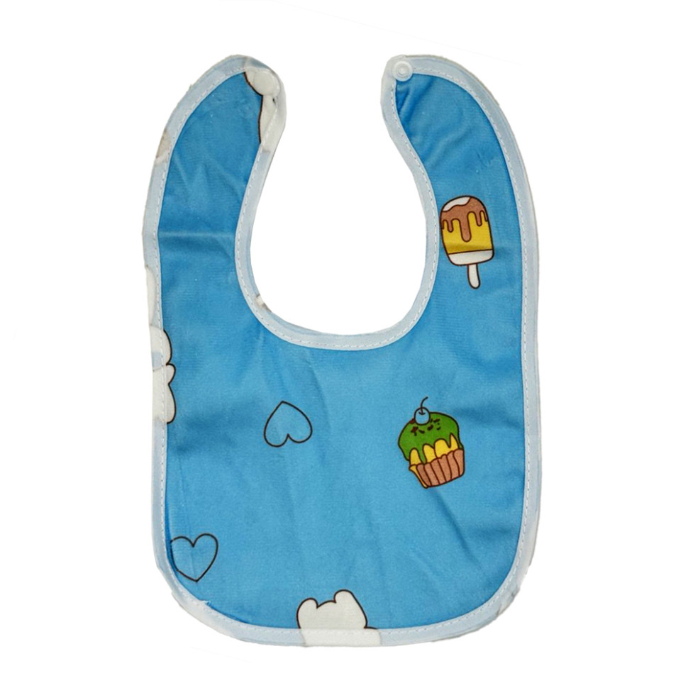 Дитячий слинявчик тканинний MGZ-0600(Blue) на кнопці - гурт(опт), дропшиппінг