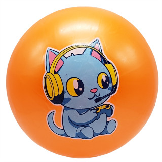 Мяч детский Котик MS 3772(Orange) диаметр 9 дюймов
