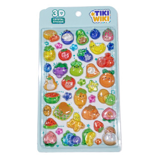 Набор 3D-наклеек "Тики фрукты" Tiki Wiki 51367 серии Crystal