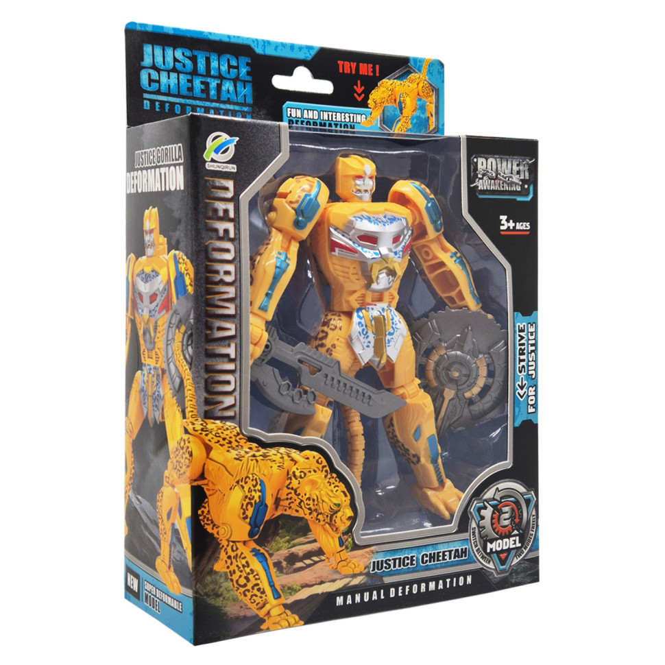 Детский робот-трансформер Justice Cheetah 168-85(Yellow) робот-гепард опт, дропшиппинг
