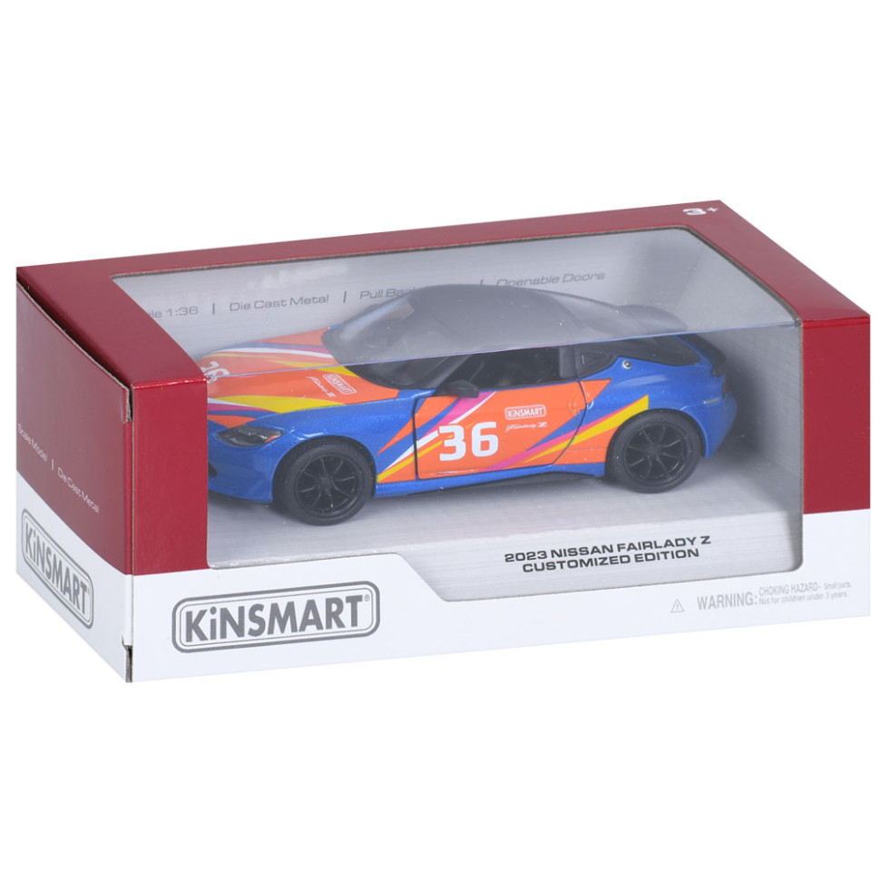 Машинка інерційна 2023 Nissan Fairlady Z KT5443WF(Blue) 1:36, 12 см, відчиняються двері - гурт(опт), дропшиппінг