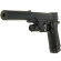 G6A Страйкбольний пістолет Galaxy Colt M1911 Hi-Capa з глушником та прицілом метал чорний - гурт(опт), дропшиппінг 